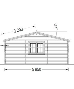Double carport with shed (6m x 7.7m), 44mm