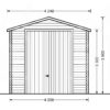 High garage Camping (4m x 8m), 44mm - front