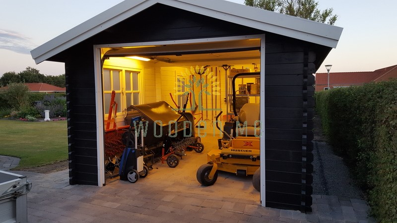 Wooden garage (3.60m x 5.35m), 44mm