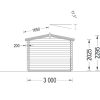 Wooden shed Peter 3m x 3m, 34 mm