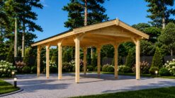 Wooden Carport 18 m² (3m x 6m)