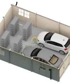 Double Garage Hangar 54 m² with 44 mm / 66 mm Walls