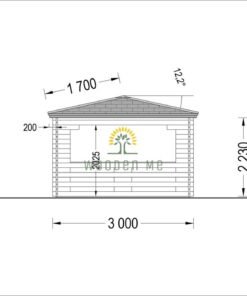 Gazebo Tonnelle 3m x 3m, 44 mm