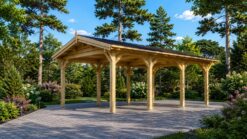 Wooden Carport 18 m² (3m x 6m)