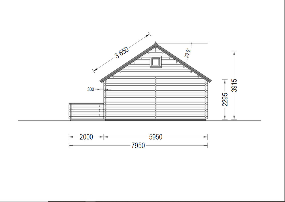 Wooden summerhouse Angers 36 m² + 14m² loft