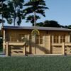 Wooden summerhouse Alto 31 m² (6m x 6.7m) + 8 m² terrace, 44mm