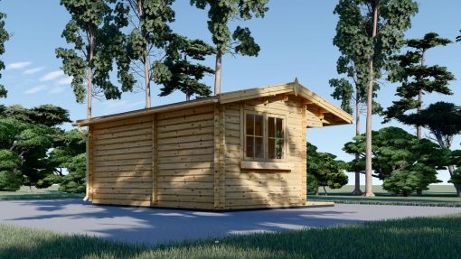 Wooden cabin Oslo (5m x 4m), 44 mm