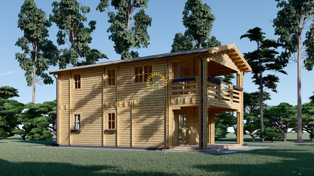 2 storey wooden house Toulouse (5.85 m x 11.16 m)