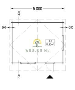 Wooden cabin Dreux (20 m²), 44mm