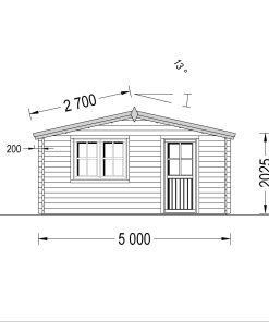 Wooden cabin Dreux (20 m²), 44mm