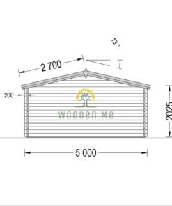 Wooden cabin Dreux (20 m²), 44mm