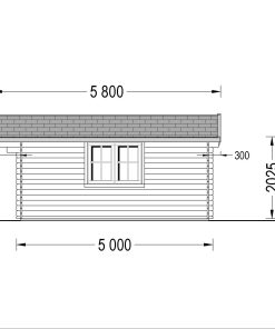 Wooden cabin Dreux (25 m²), 44mm