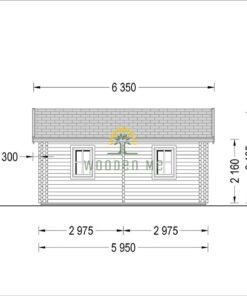 Wooden summerhouse Fill 60 m²_44+44 mm