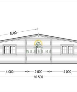 Wooden summerhouse Fill 60 m²_44+44 mm