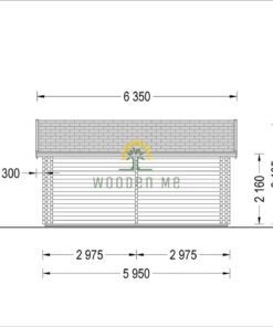 Wooden summerhouse Fill 60 m²_44+44 mm