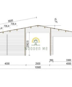 Wooden summerhouse Fill 60 m²_44+44 mm