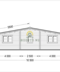 Wooden summerhouse Fill 60 m²_44 mm