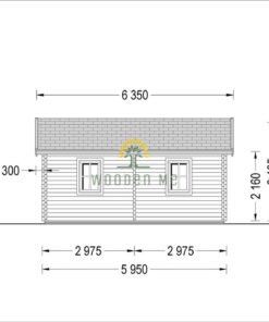 Wooden summerhouse Fill 60 m²_44 mm