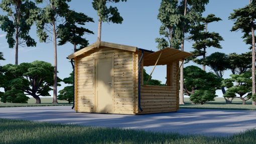 Wooden Kiosk 16 m² (4x4), 44mm
