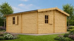 Garden Cabin NANTES (44 mm), 6 × 4.7 m, 24 m² + 3.5 m² Terrace