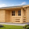 Garden Cabin NANTES (44 mm), 6 × 4.7 m, 24 m² + 3.5 m² Terrace