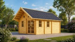 Wooden Cabin with Sleeping Loft SCOOT, 27 m² + 9 m²