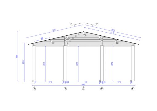 Wooden summerhouse TITAN (6m x 6m) 90 mm