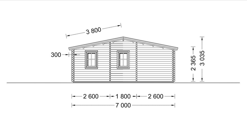 Wooden summerhouse Uzes 70 m²