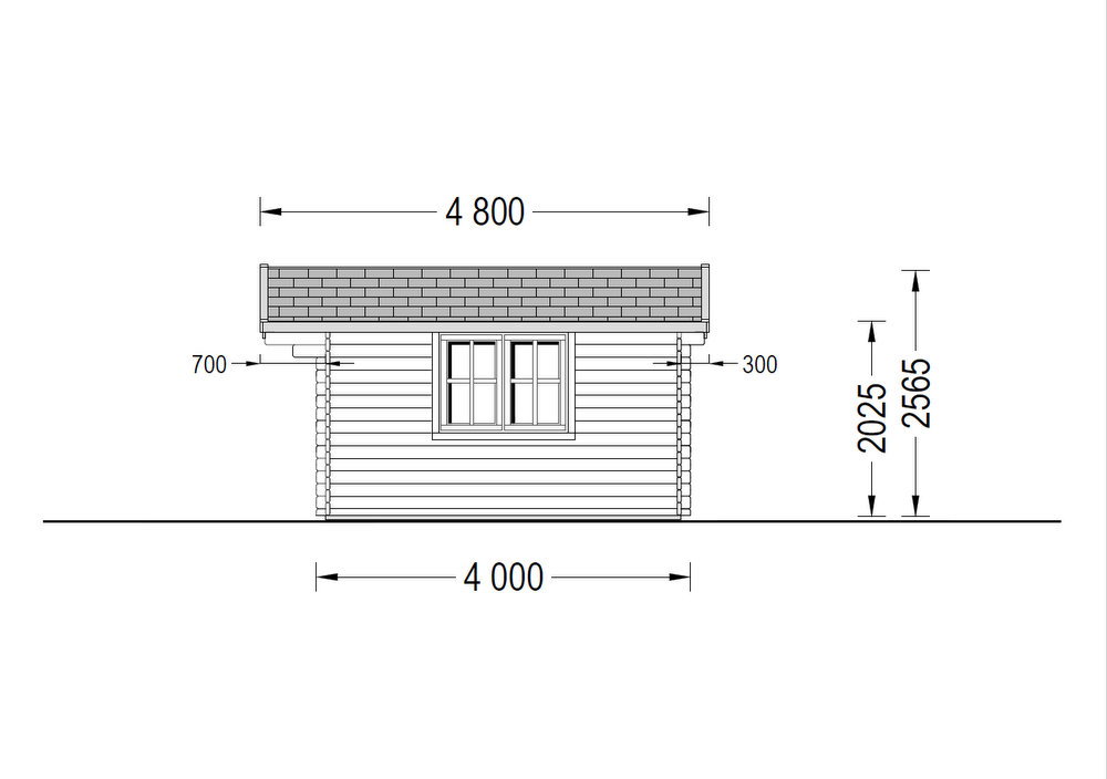 Wooden cabin Wissous (20 m²), 34 mm
