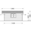 Wooden cabin Wissous 25m² (5m x 5m), 34 mm