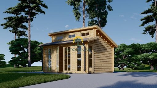 Wooden cabin ALABAMA (4.5m x 4.5m), 44mm