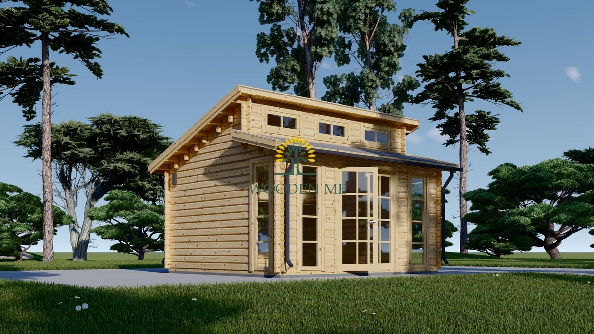 Wooden cabin ALABAMA (4.5m x 4.5m), 44mm