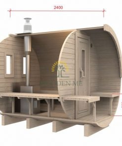 Sauna barrel 2.4 m Ø 2.27 m