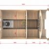 Sauna barrel 3.5 m Ø 2.27 m (with 1m changing room)