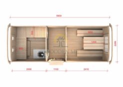 Sauna Bus 5.9 m x 2.3 m