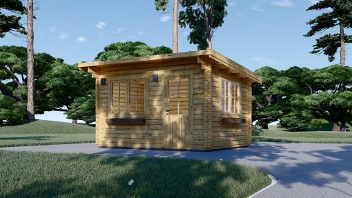 Flat roof wooden cabin DREUX