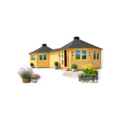 Twin Pavilion 16.5 m² × 2 with 3 m Connecting Corridor