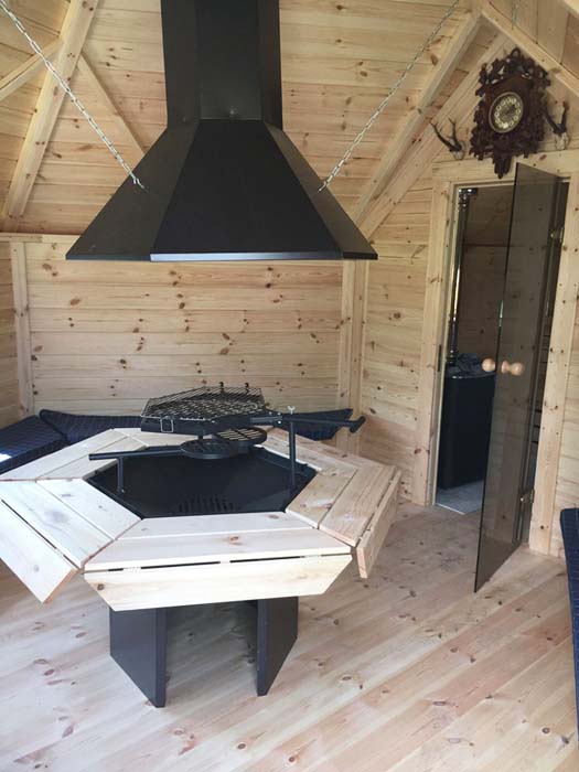Grill cabin 9.2 m² with sauna extension