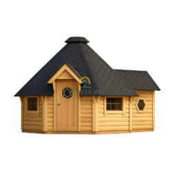 BBQ hut with sauna in extension 16,5 m² + 4,67 m²