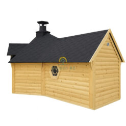 Grill cabin 9.2 m² with 2.5 m Sauna Extension