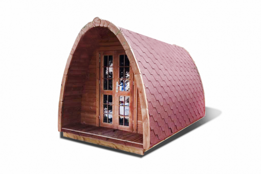 Camping Pod (cocoon) 2,4 m x 4 m- thermo wood