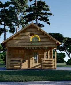 Wooden cabin ALBI (5.6m x 5m) + terrace, 44mm