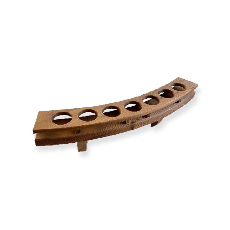 Wooden drink holder with 7 holes