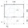 Rąstinis wooden house, house CAMILA 24m²- Floor plan