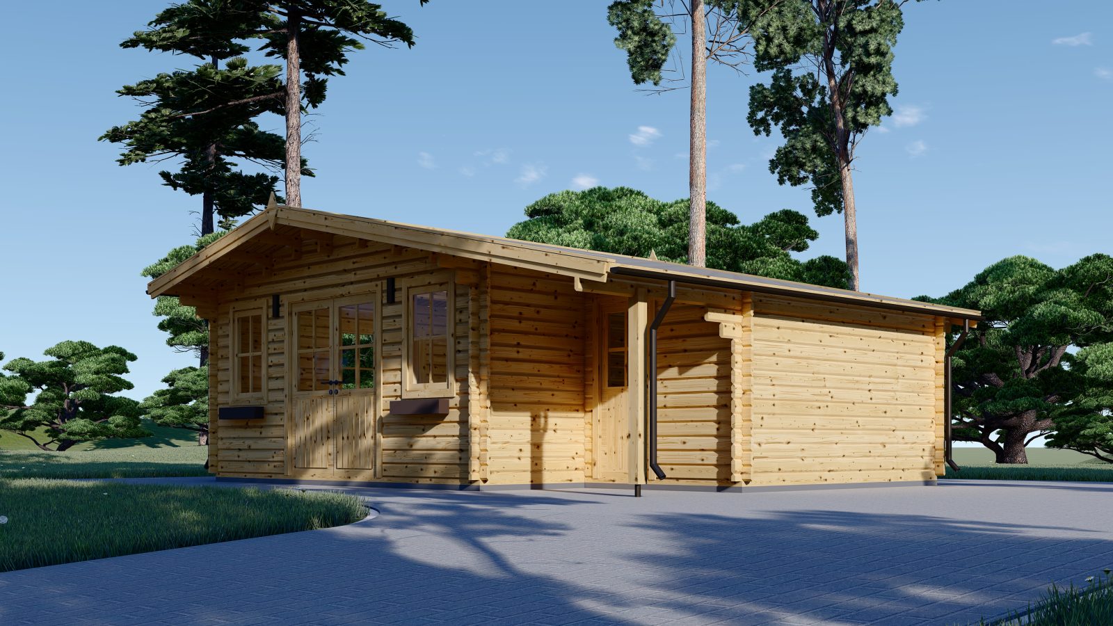 Wooden house CLARA (7m x 4m), 44mm