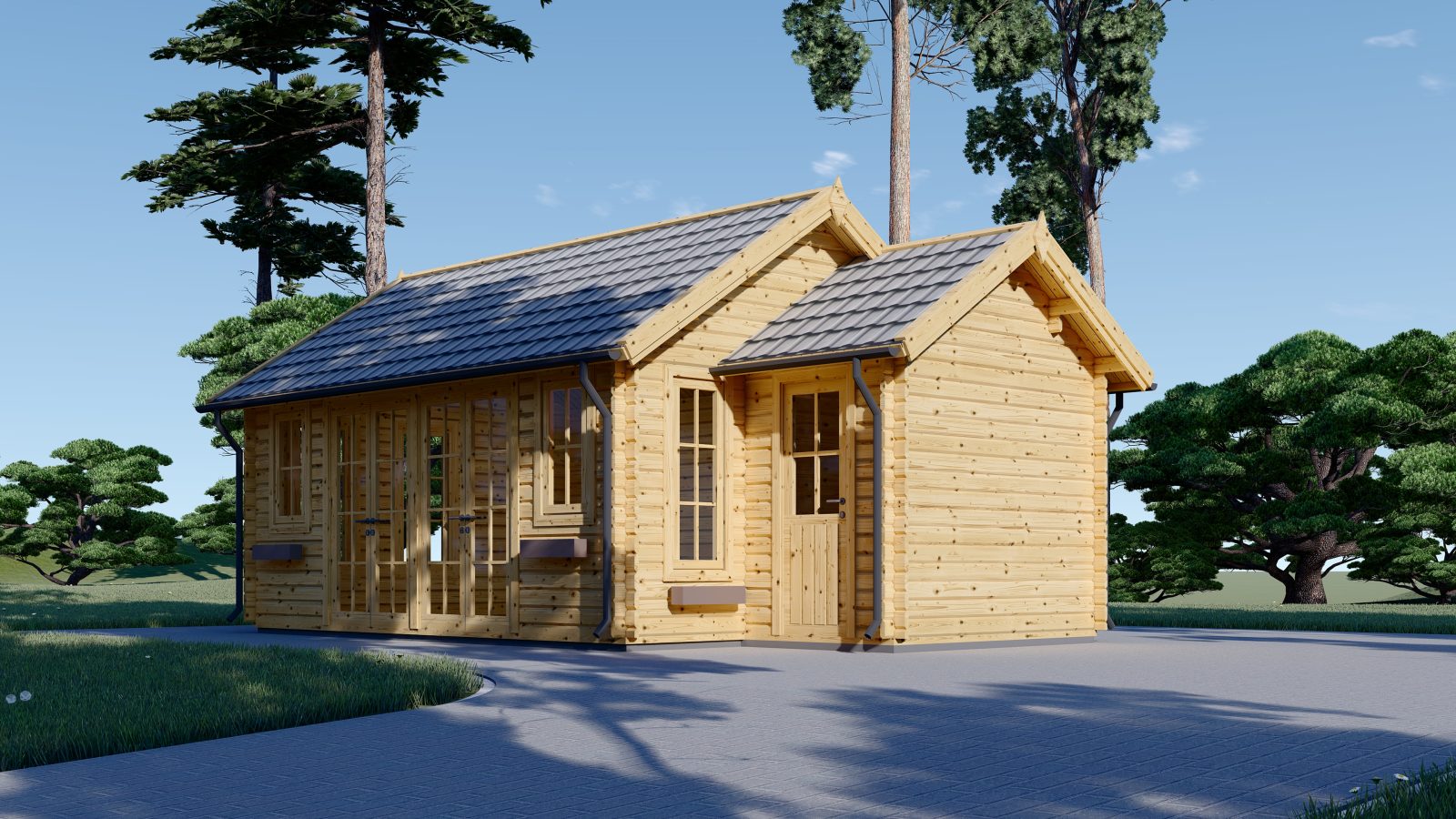 Wooden cabin ELLA (7m x 4m), 44mm