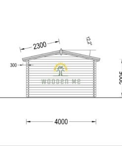 Wooden house LEA (7m x 4m), 44mm/66mm