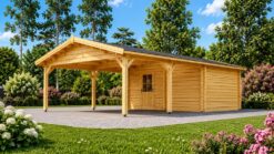 Garage with Double Carport 57 m²
