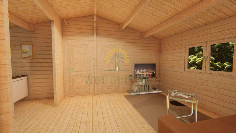 Wooden house Almeria 6 x 8,87 68 mm