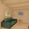Wooden house ECO 5 m x 5.7 m 44 mm